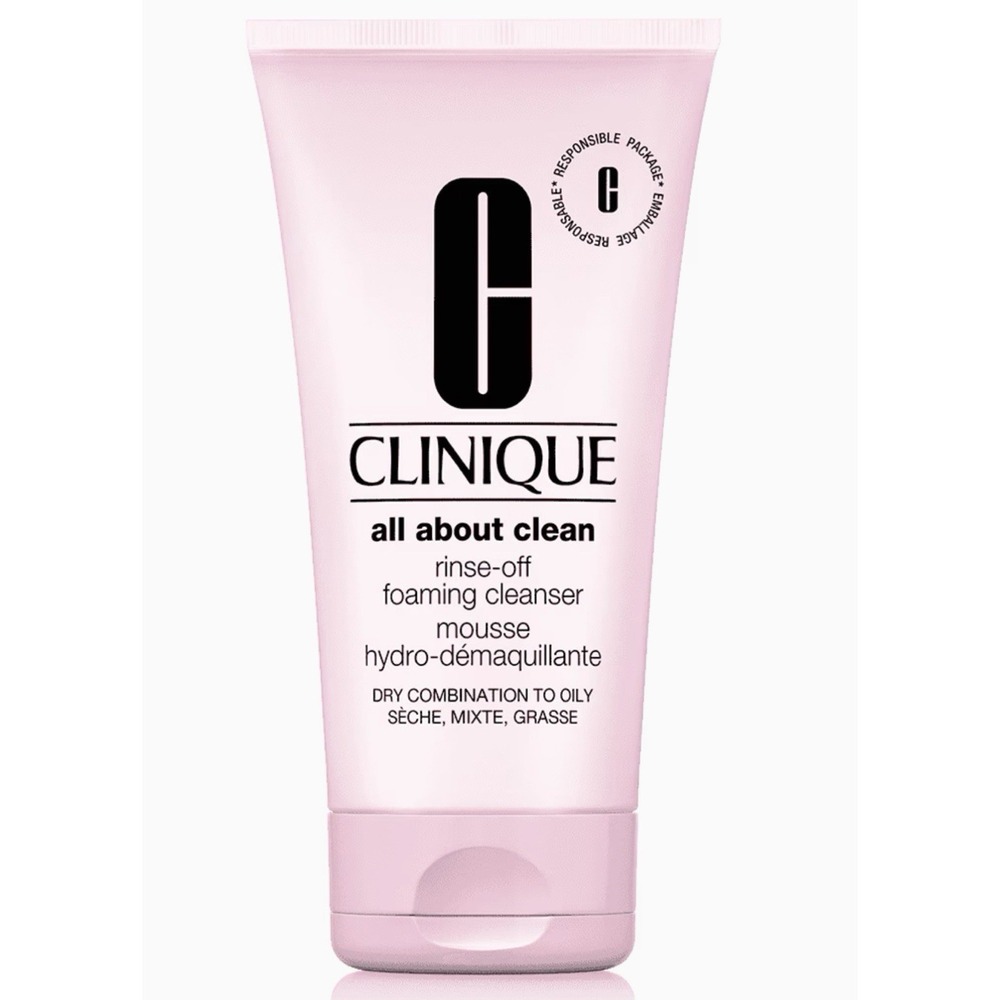 Clinique‎ All About Clean Rinse-Off Foaming Face Cleanser 5oz/150ml Full Size